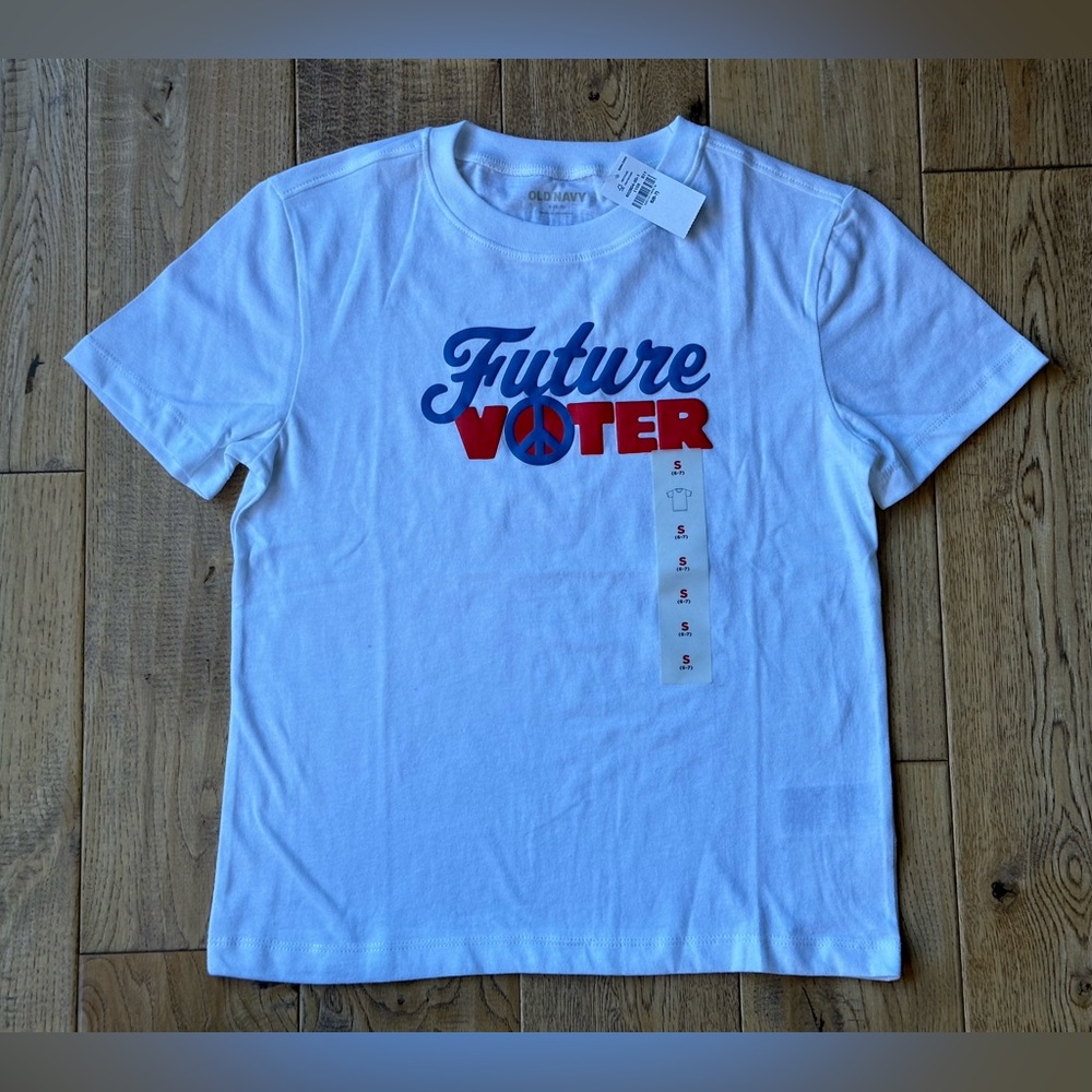 Old Navy x Rock the Vote Gender-Neutral T-Shirt for Kids Small 6-7 NWT